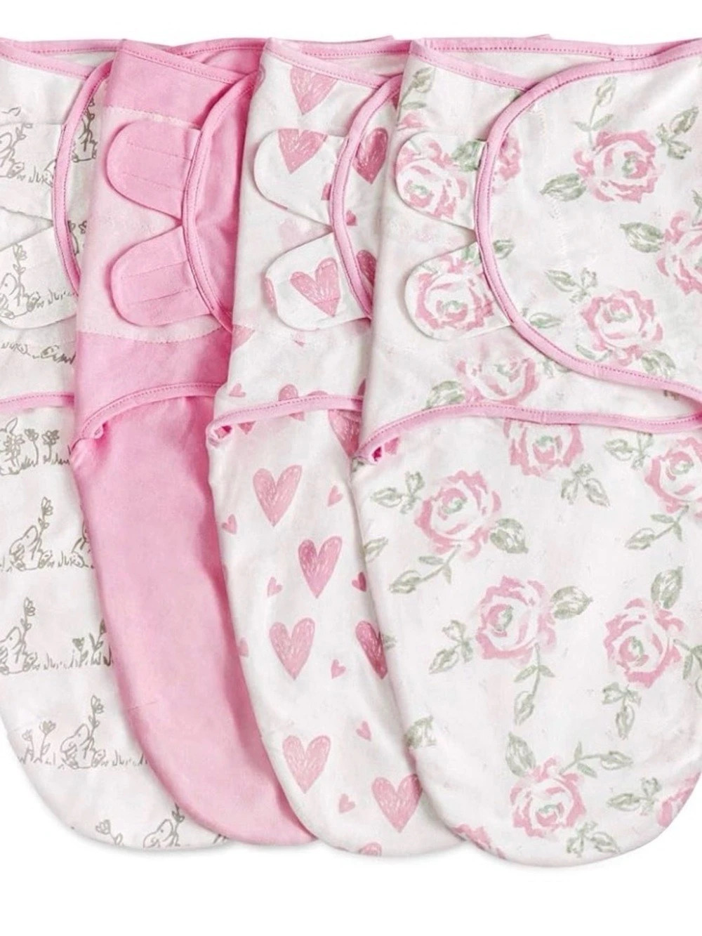 Organic cotton Baby Swaddle Sleep Sacks, 4-Pack for Newborn